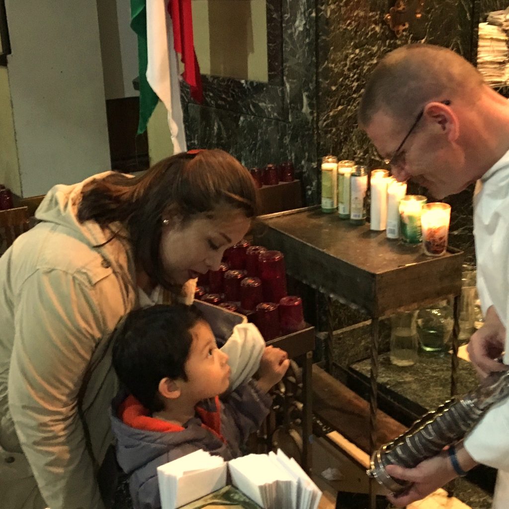 Mother and child at the Shrine